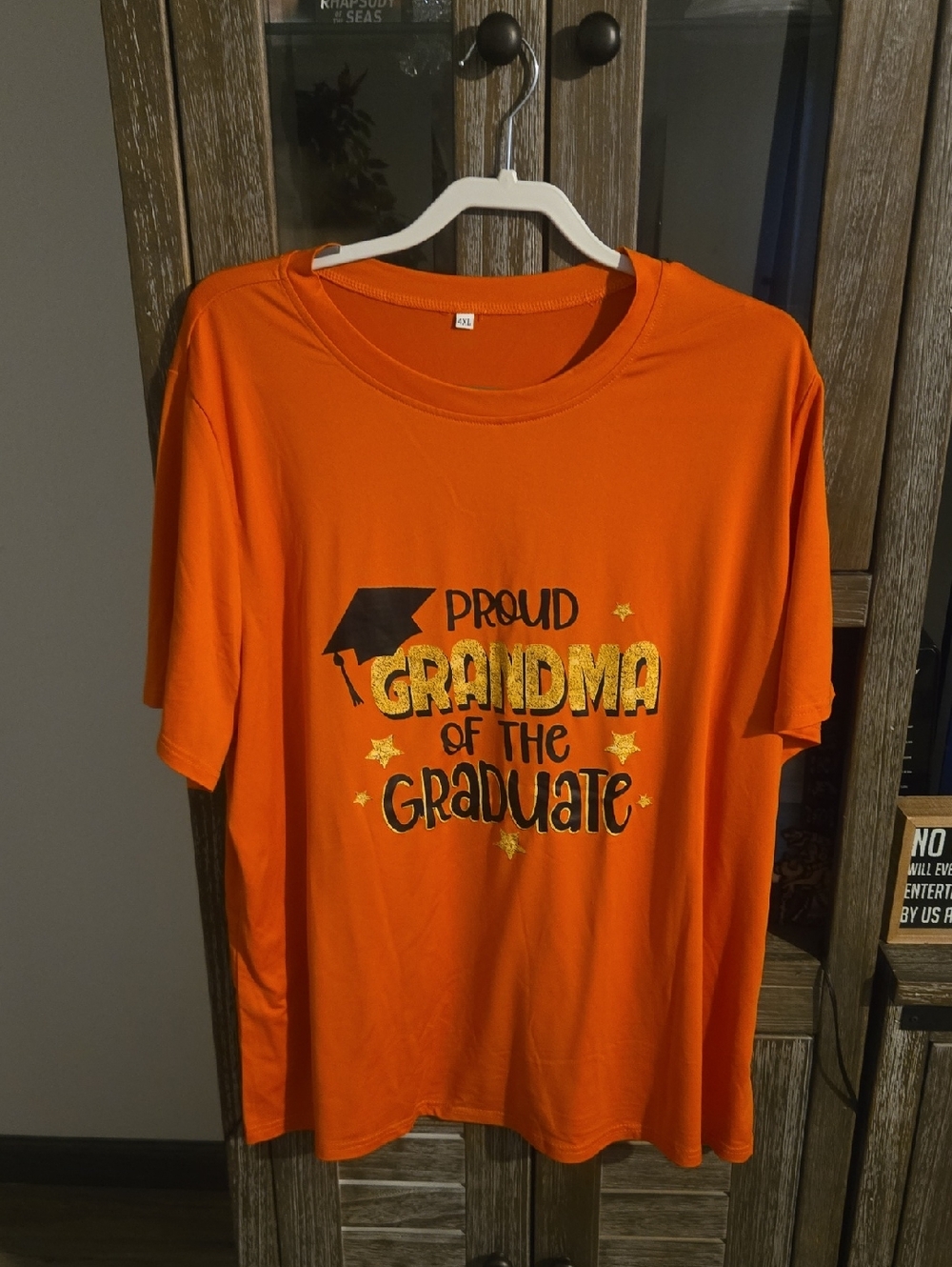 Proud Grandma of the Graduate Orange Graphic Tee